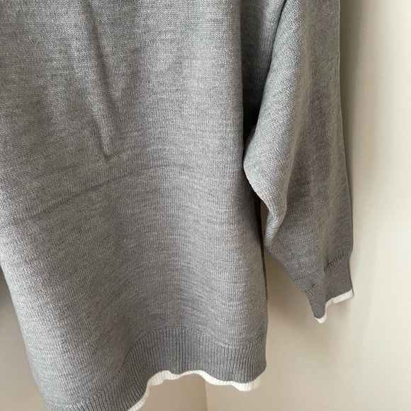 Grey mock neck knitted sweater 
Size: Onesize (fits like S) - Picture 7 of 7